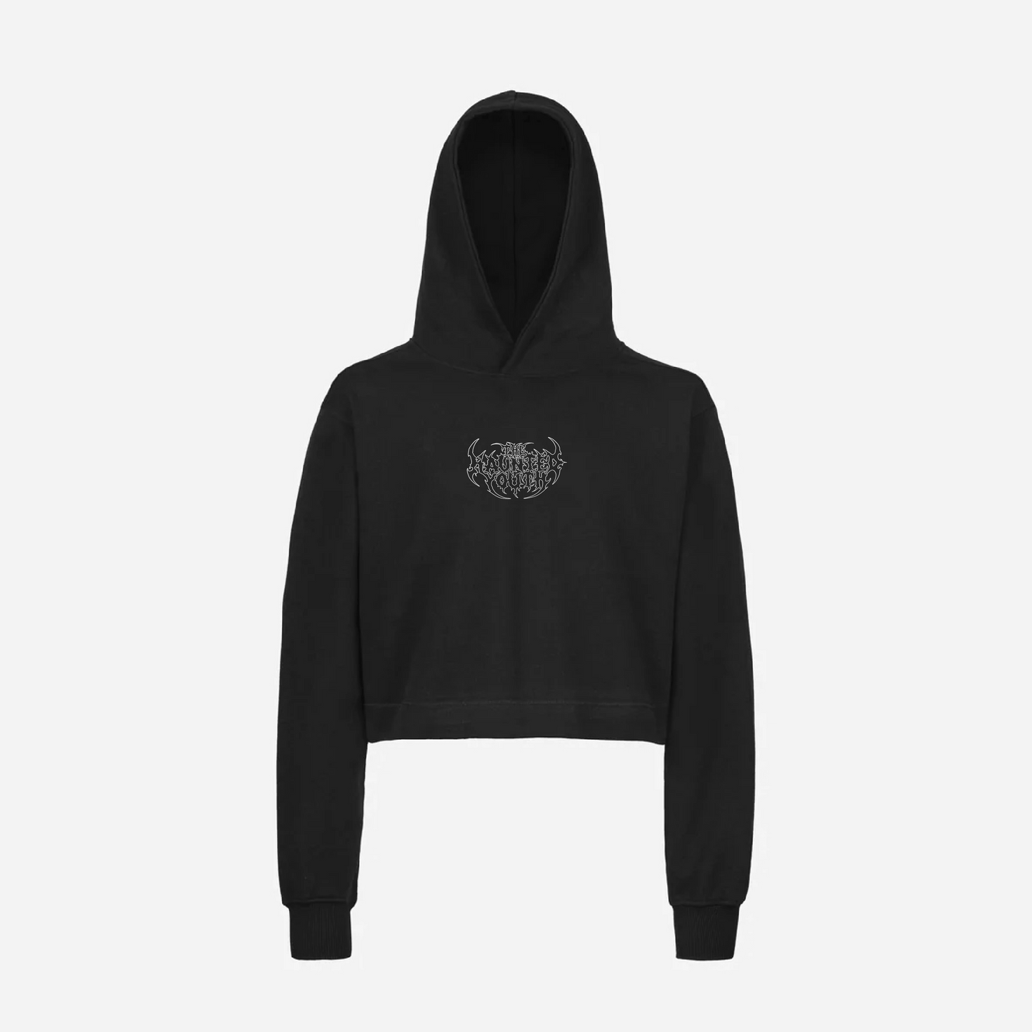 CROPPED HOODIE - THE HAUNTED YOUTH LOGO